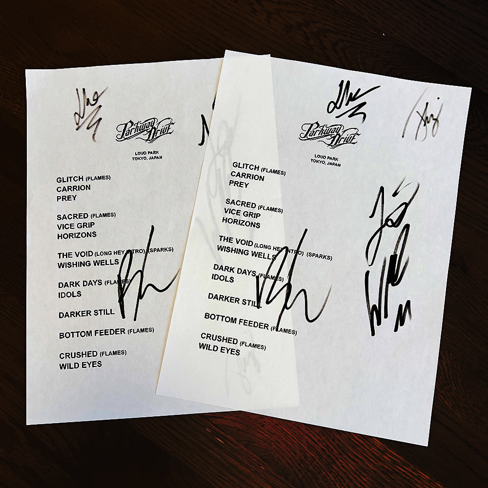 サイン入りセットリスト,プレゼント！PARKWAY DRIVE & THE GHOST