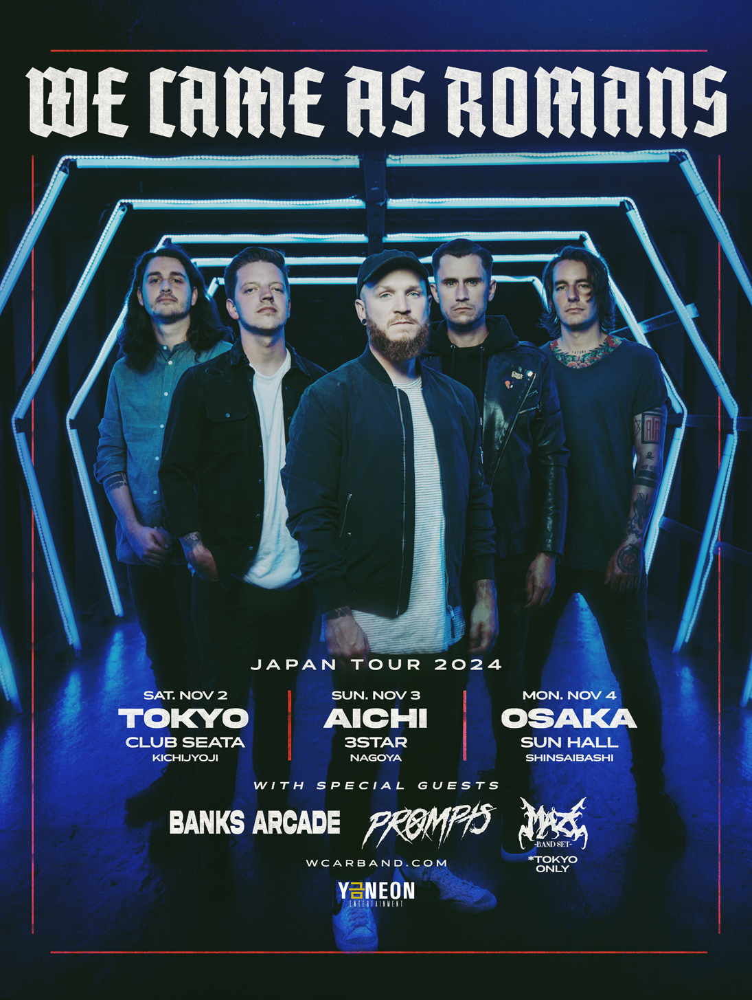 WE CAME AS ROMANS　来日公演のゲストバンドが決定！