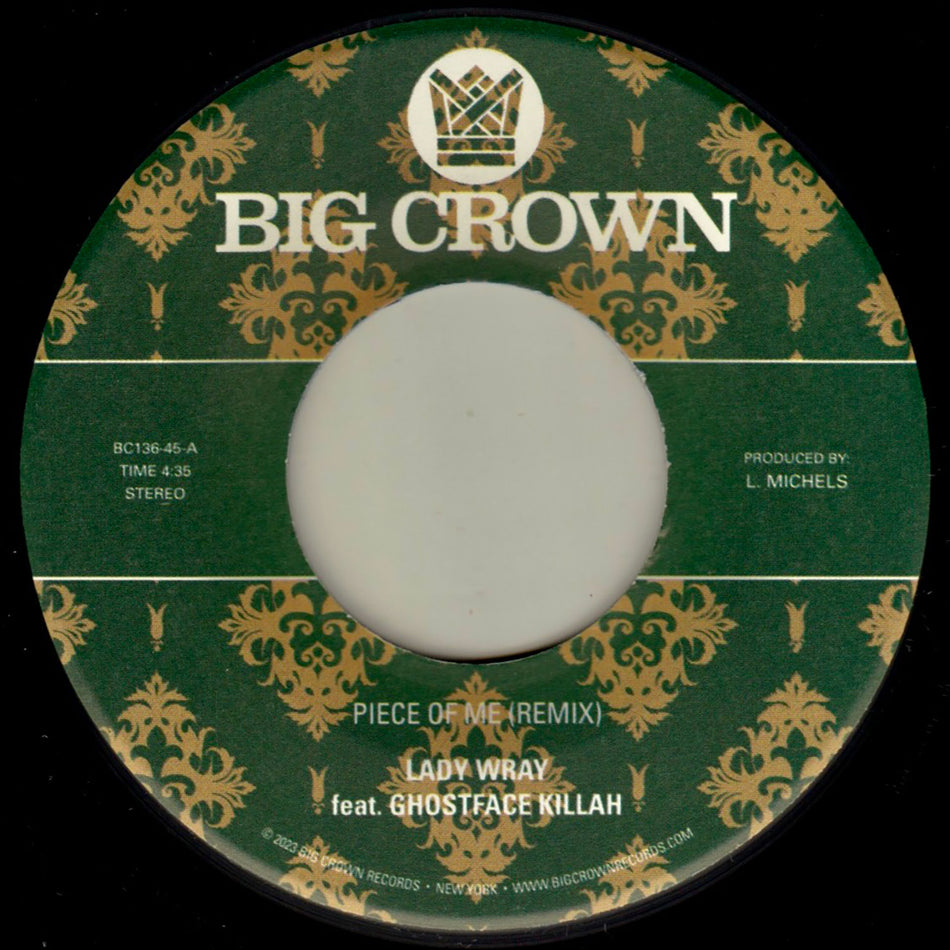 Lady Wray – “Piece Of Me” (feat. Ghostface Killah) b/w “Joy & Pain” (Pete Rock Remix) (7-inch)