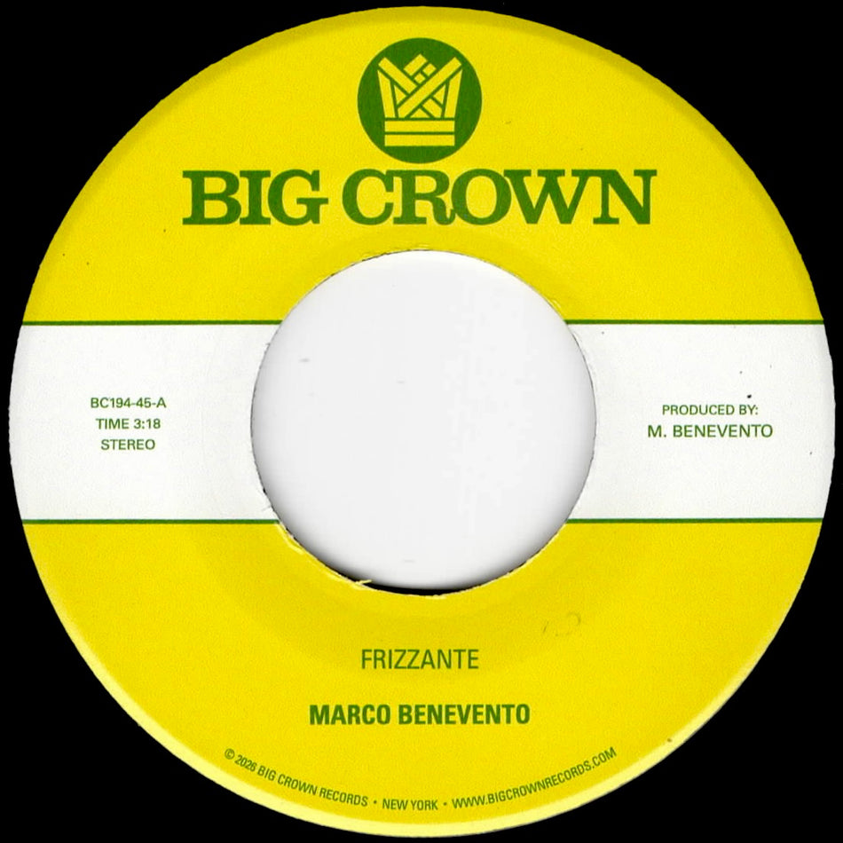 Marco Benevento – Frizzante b/w Turandot feat. Marianne Mirage (7”)