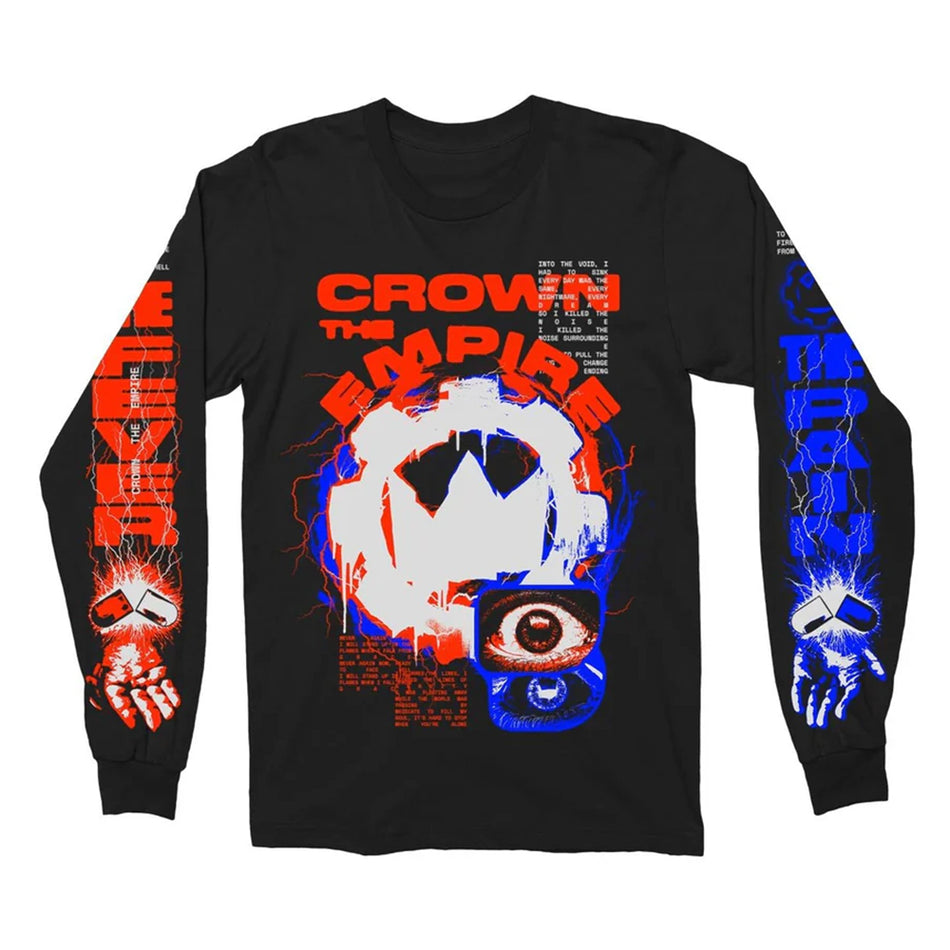 CROWN THE EMPIRE - Red Pills Longsleeve Tee - ブラック