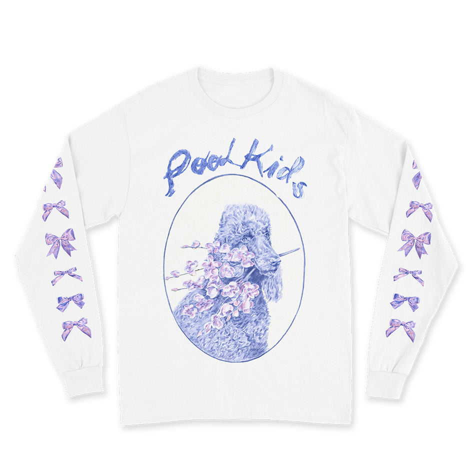 Pool Kids - Pretty Poodle Long Sleeve Tee - ホワイト