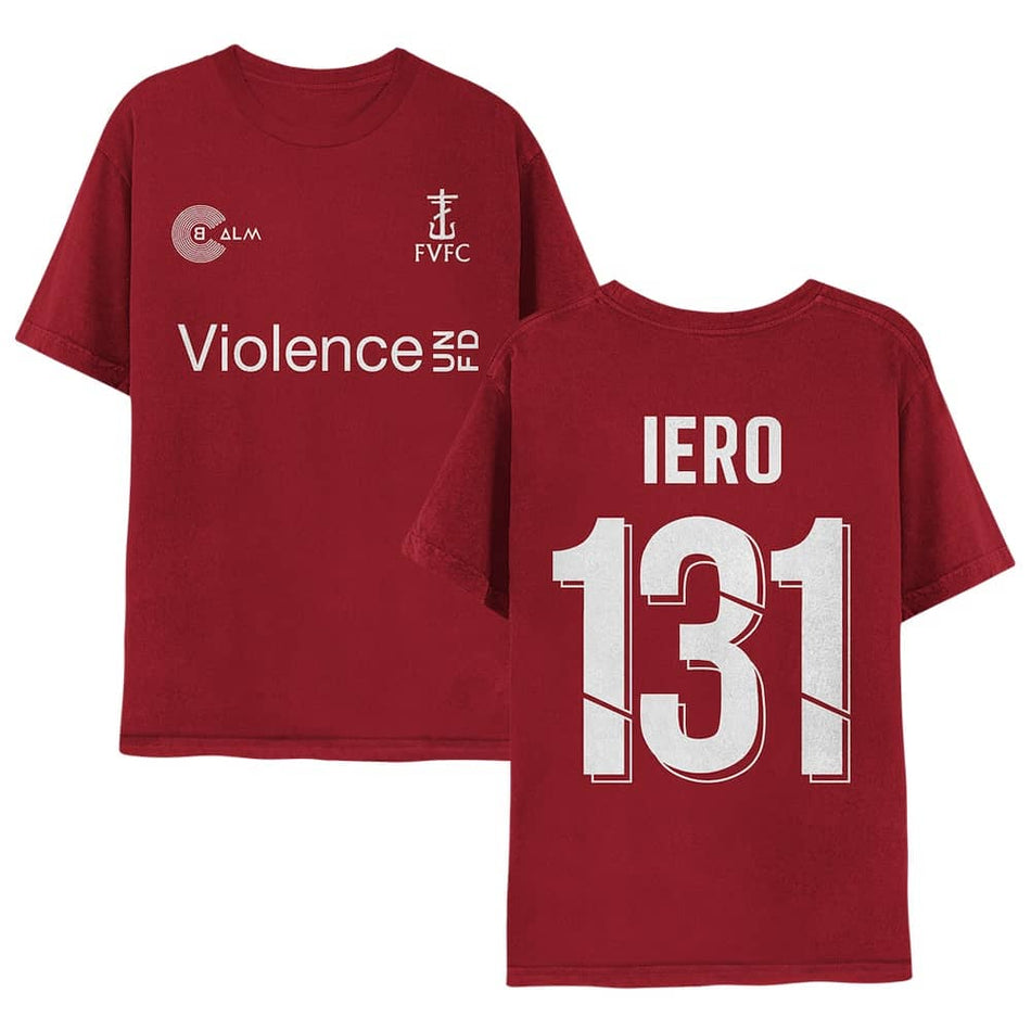 Frank Iero - Future Violence Football Club - Tシャツ (レッド）