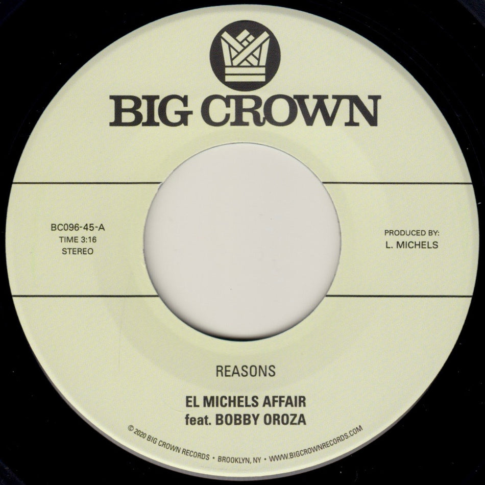 El Michels Affair feat. Bobby Oroza – Reasons b/w Hipps (Vinyl)