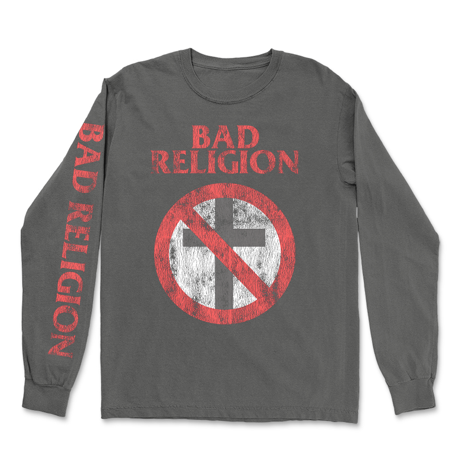 Bad Religion - Vintage Crossbuster Long Sleeve - チャコール