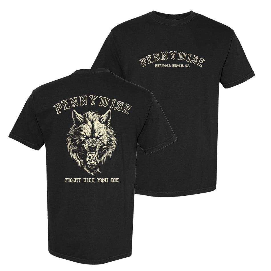 PENNYWISE  - Fight Till You Die Wolf Tee - ブラック