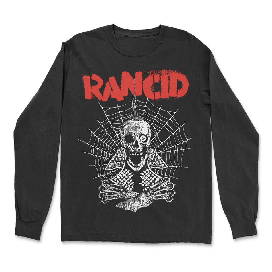 Rancid -Spiderweb Longsleeve T shirts - ブラック