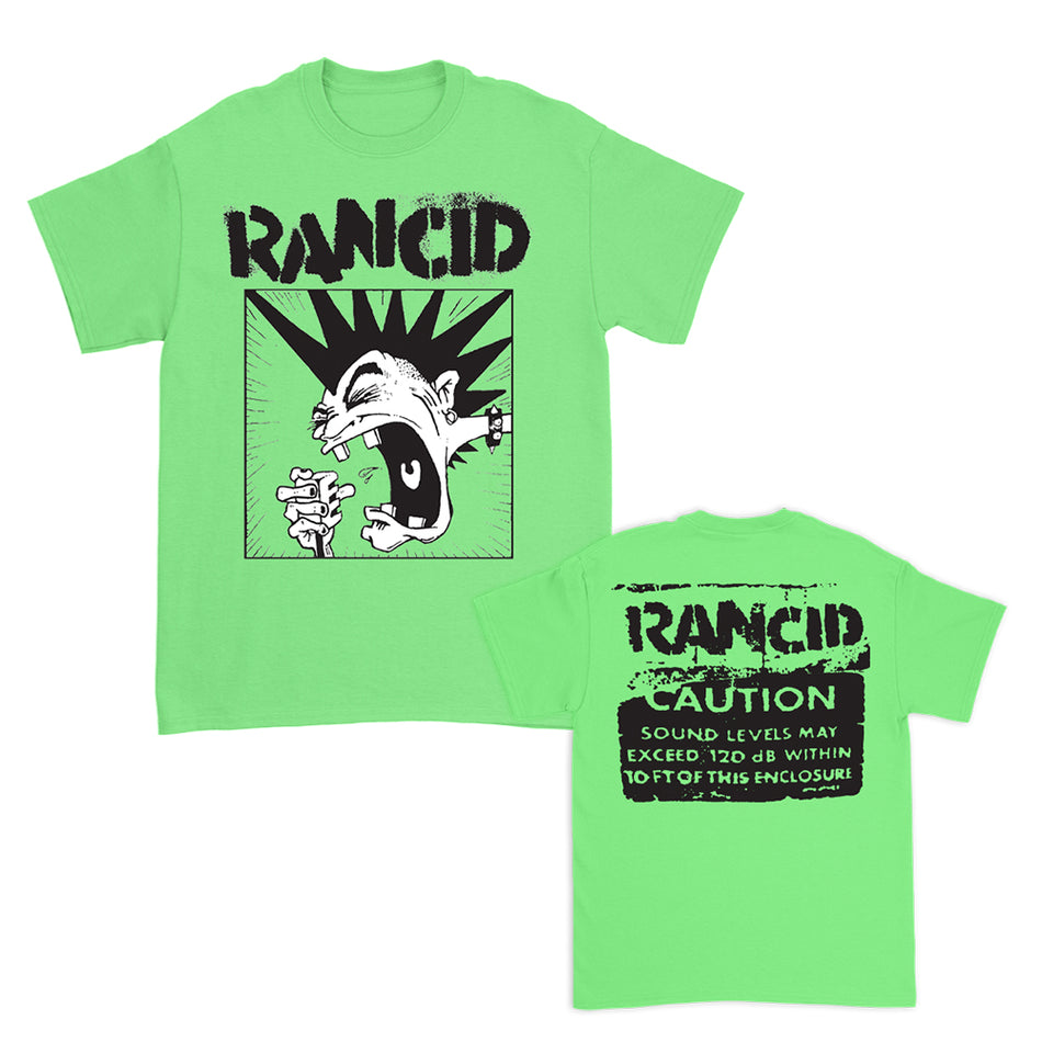 Rancid -Screaming Mohawk T-Shirt - ライム