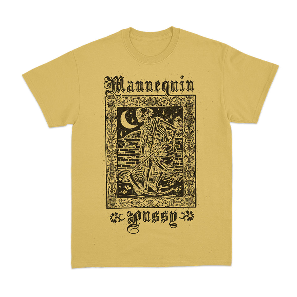 Mannequin Pussy - Skeleton Tshirt - ベガスゴールド