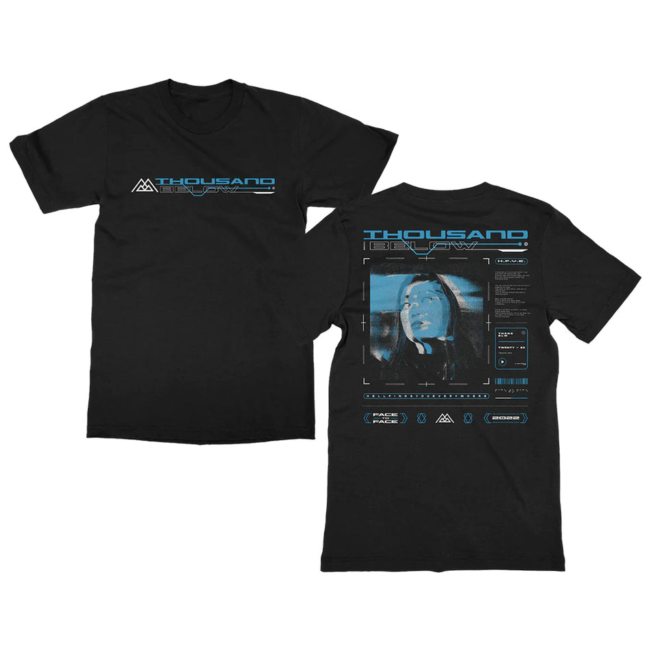 THOUSAND BELOW - Face To Face Tee - ブラック