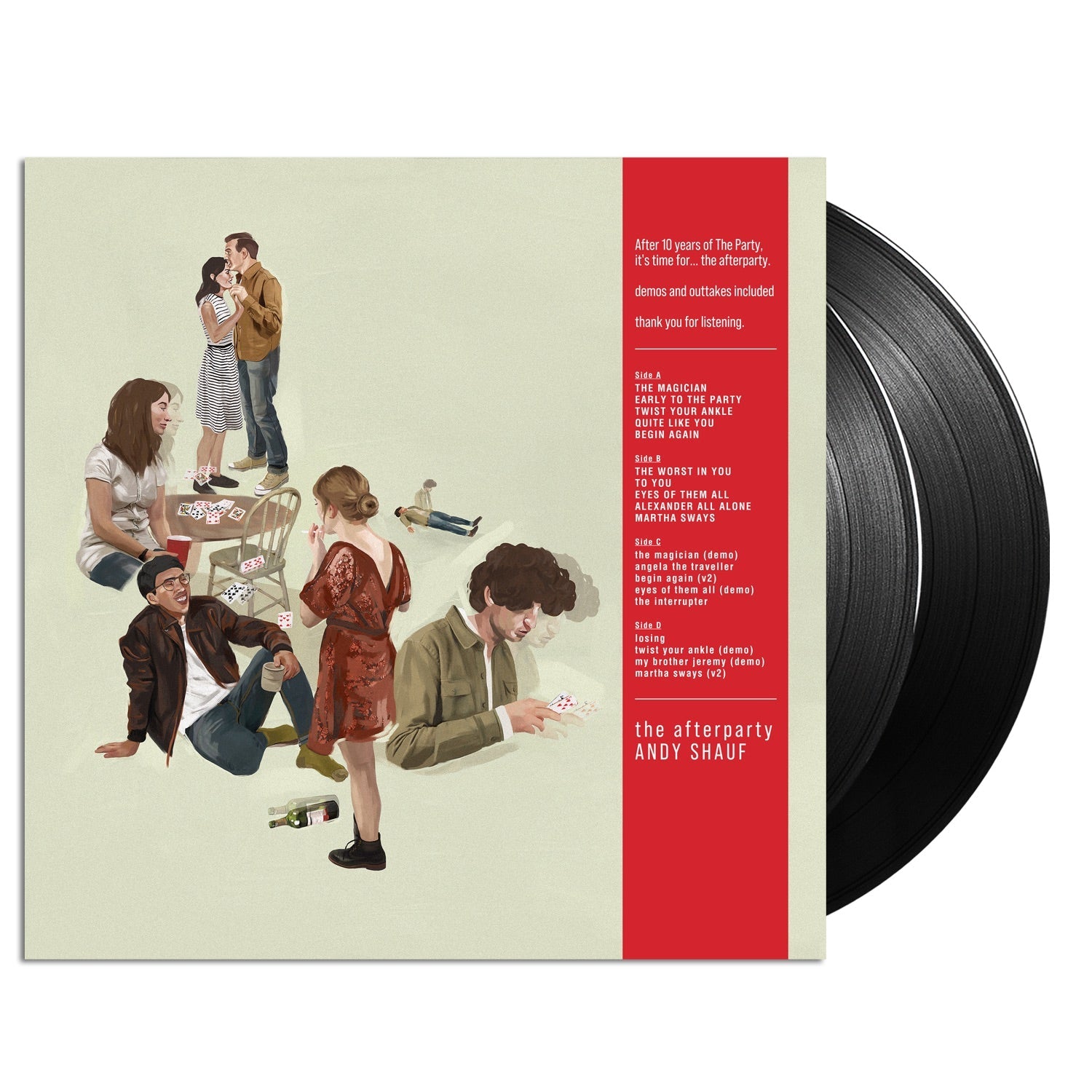Andy Shauf The Party 10th Anniversary Edition black double vinyl mockup