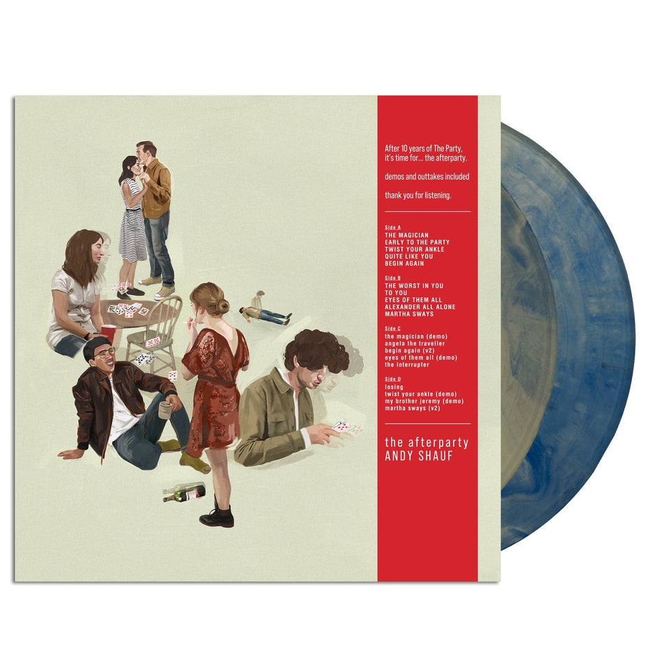 Andy Shauf The Party 10th Anniversary Edition blue bone splash double vinyl mockup