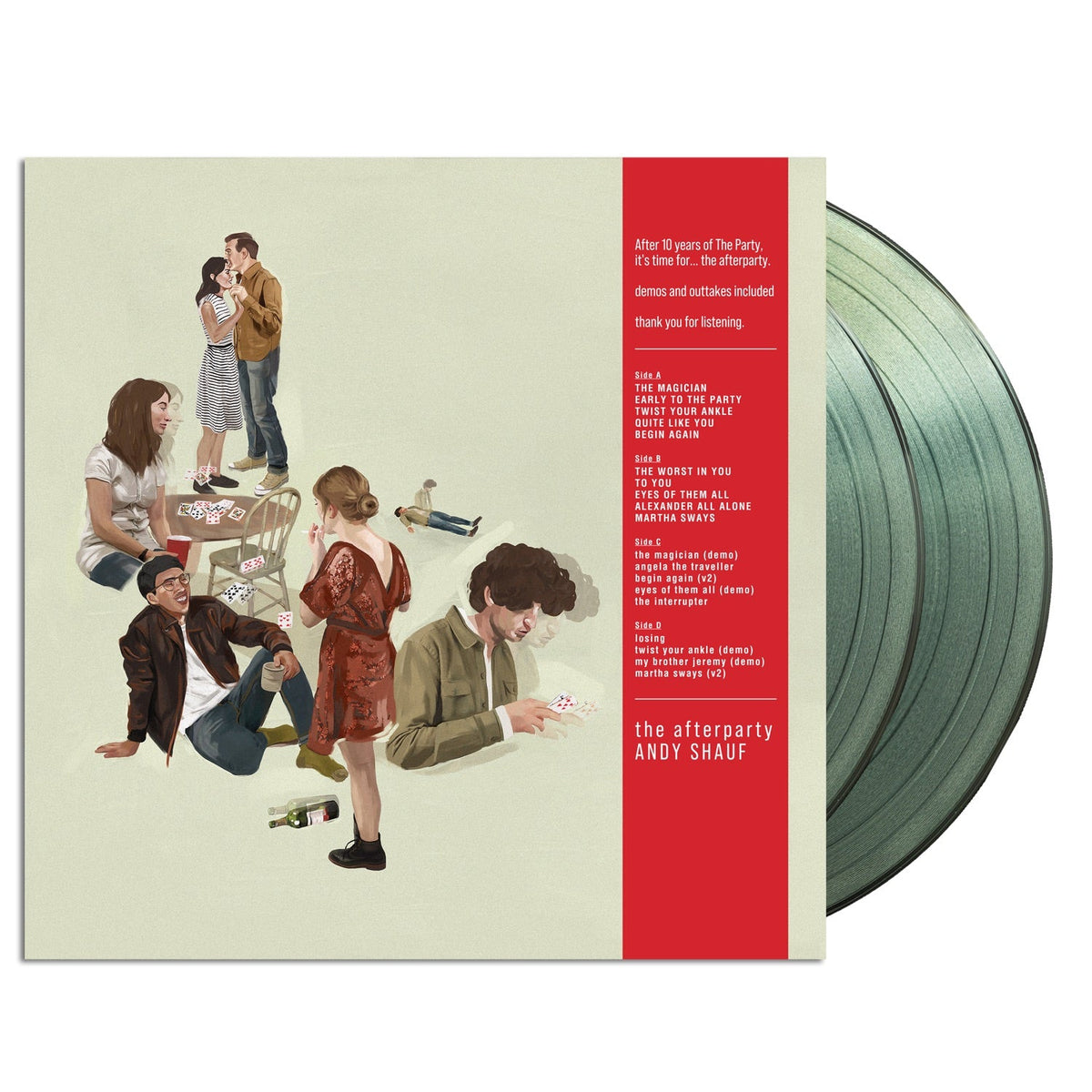 Andy Shauf The Party 10th Anniversary Edition coke bottle clear double vinyl mockup