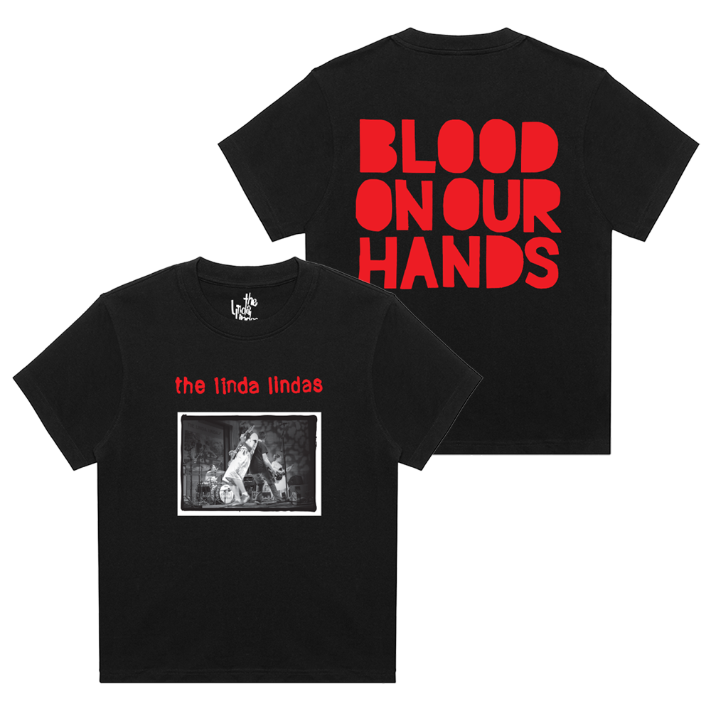 The Linda Lindas Blood On Our Hands Tee official overseas store mockup