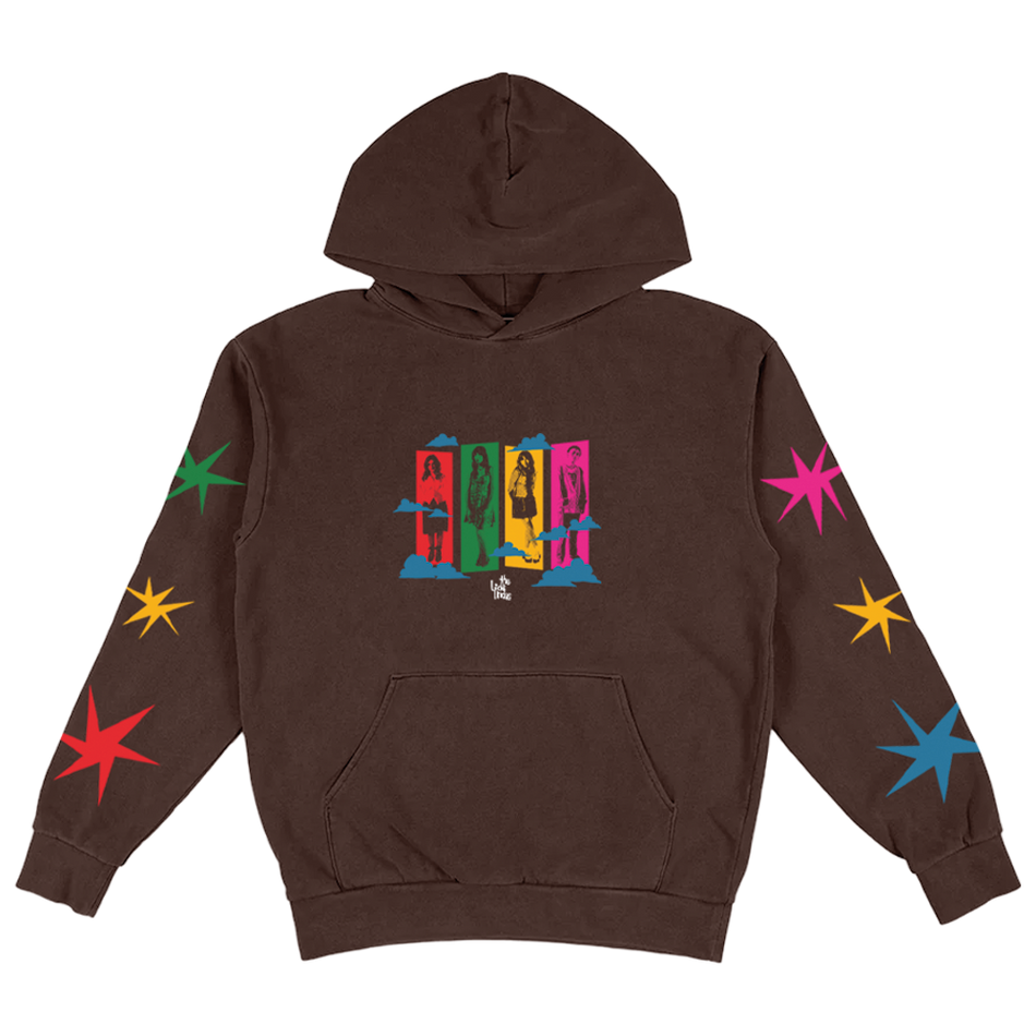The Linda Lindas Colorblock Hoodie official overseas store mockup