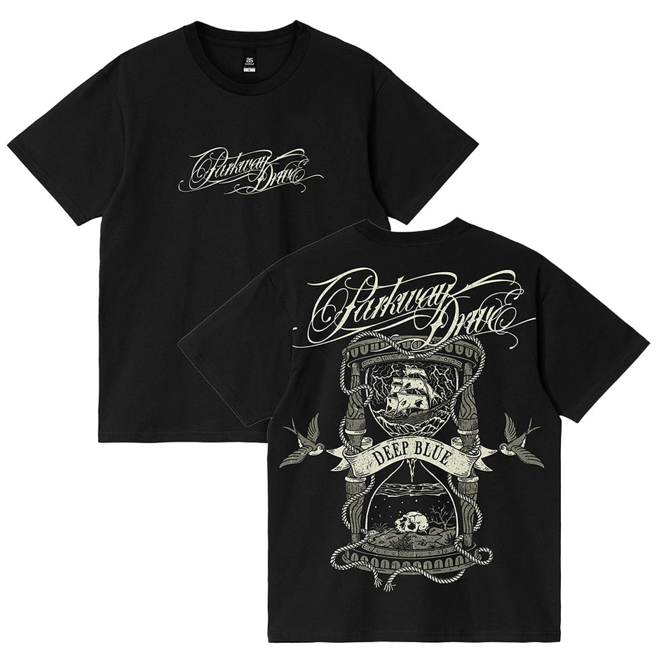 Parkway Drive -Deep Blue Hourglass Tee - ブラック