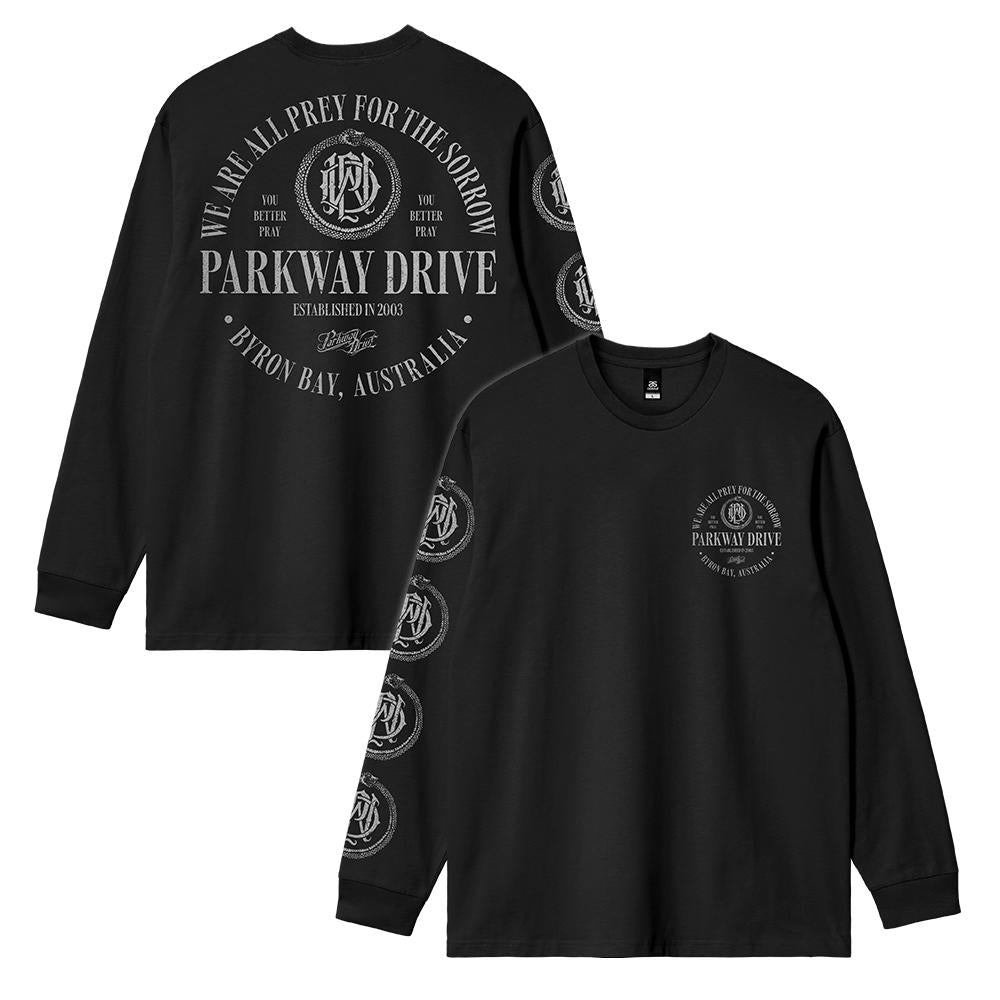 Parkway Drive - Prey Crest Long Sleeve - Black