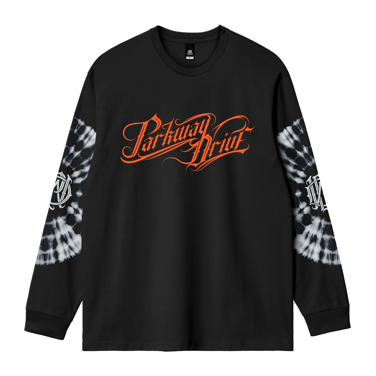 Parkway Drive - Script Logo Long Sleeve - Black / Orange Print