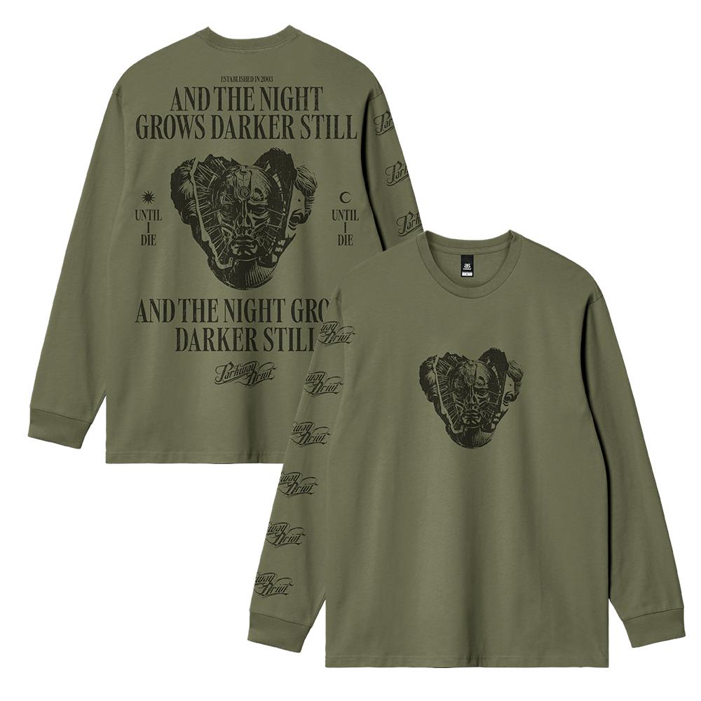Parkway Drive - Darker Still Skull Long Sleeve - Military Green