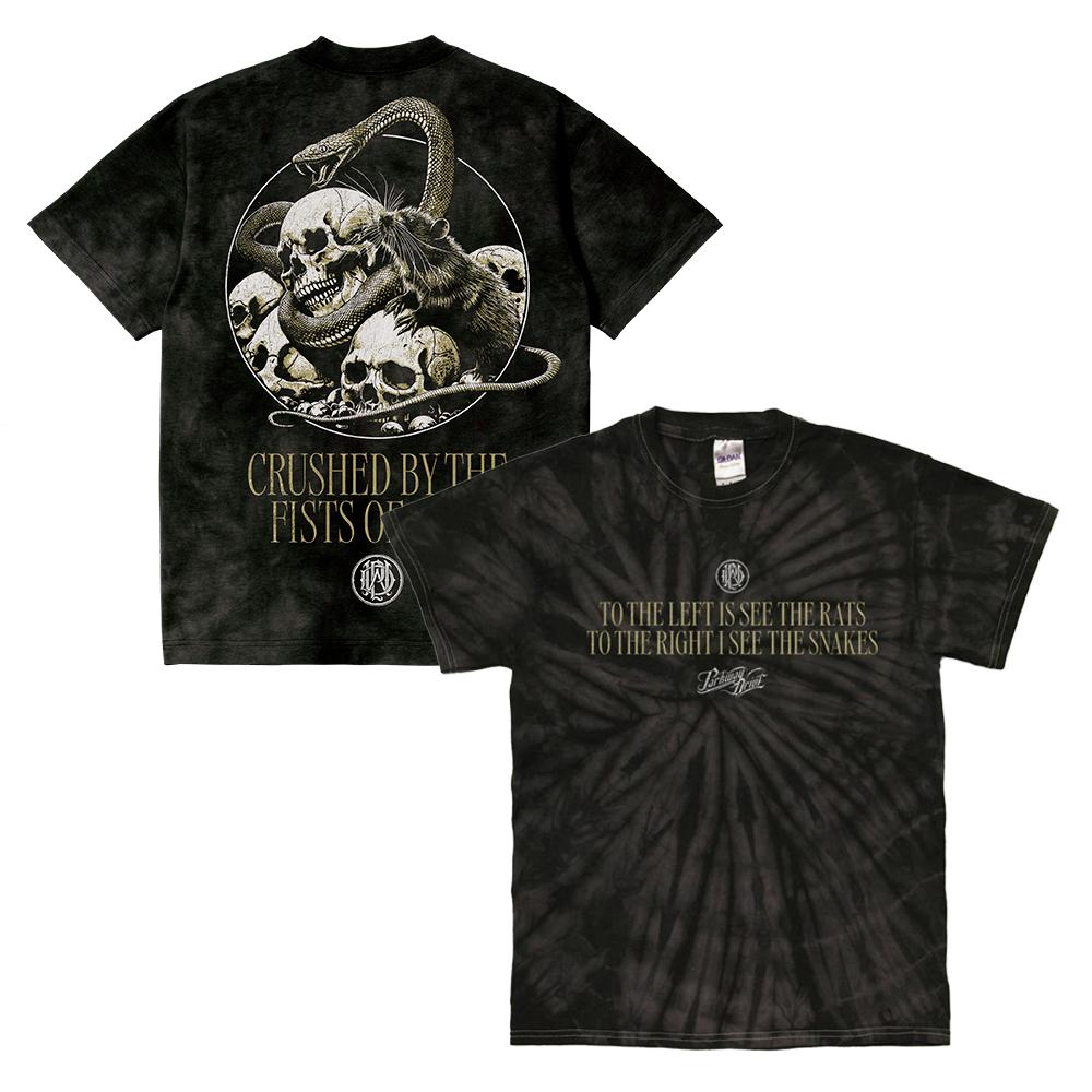 Parkway Drive - Crushed Skulls Tie-Dye T-Shirt - Black