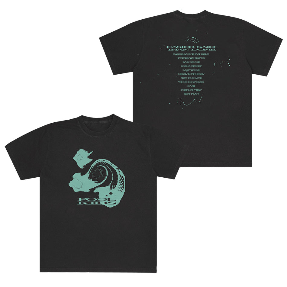 Pool Kids - Tracklist Tee - ブラック