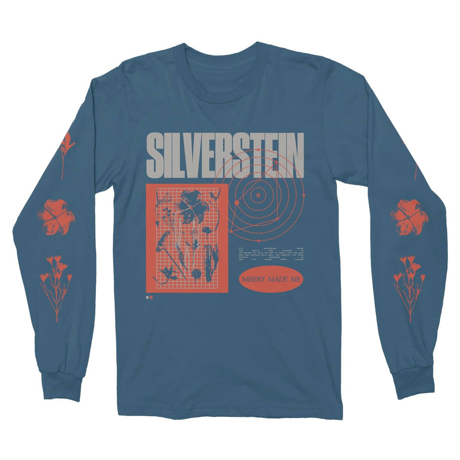 Silverstein - Flowers Longsleeve - インディゴブルー